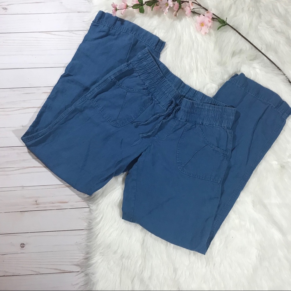 Athleta chambray linen wide leg pants